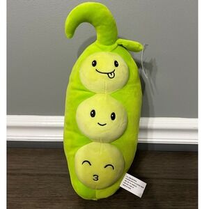 Linzy Toys Yum Yum Smoochy Pals Peas Fuzzy Plush Stuffed Toy 12"‎